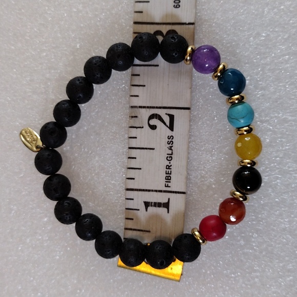 Alexa's Angels stretch fit lava beads bracelet. - Picture 5 of 5